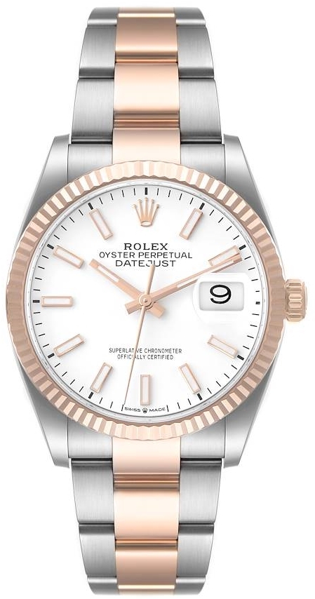 Rolex Damklocka 126231-0018 Datejust 36 Vit/18 karat roséguld Ø36 mm - Rolex