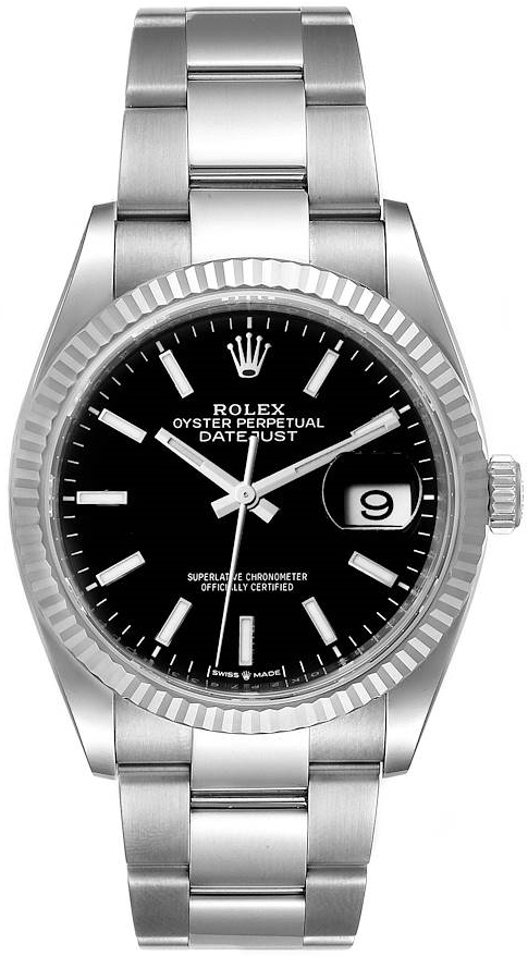 Rolex Damklocka 126234-0016 Datejust 36 Svart/Stål Ø36 mm - Rolex