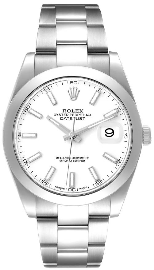 Rolex Herrklocka 126300-0005 Datejust 41 Vit/Stål Ø41 mm - Rolex