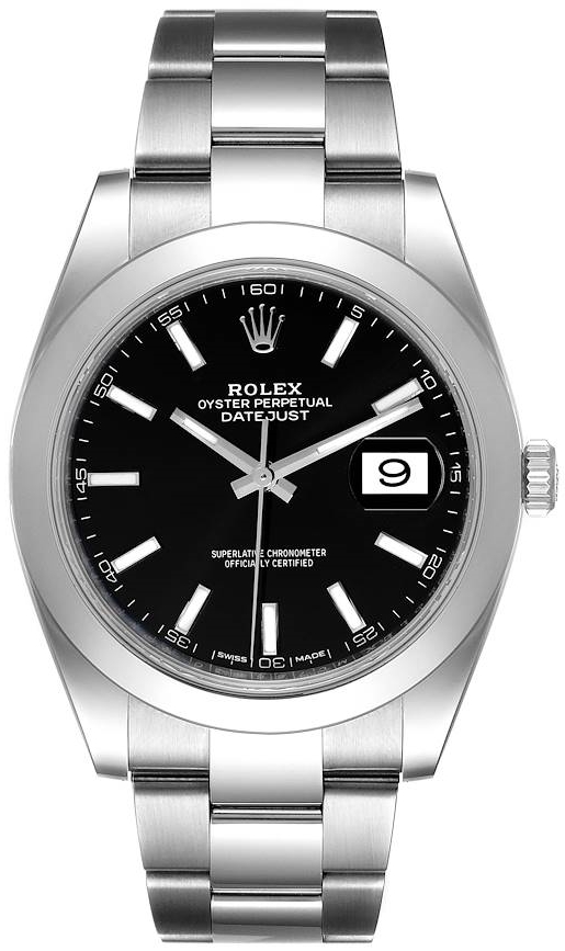 Rolex Herrklocka 126300-0011 Datejust 41 Svart/Stål Ø41 mm - Rolex