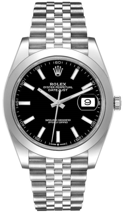 Rolex Herrklocka 126300-0012 Datejust 41 Svart/Stål Ø41 mm - Rolex