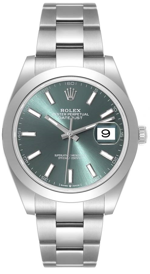 Rolex Herrklocka 126300-0019 Datejust 41 Grön/Stål Ø41 mm - Rolex