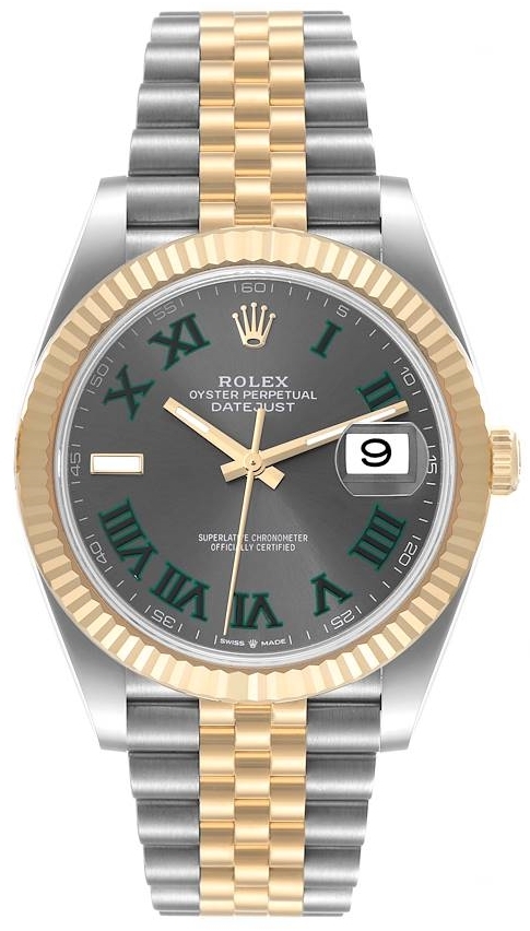 Rolex Herrklocka 126333-0020 Datejust 41 Wimbledon Grå/18 karat gult - Rolex