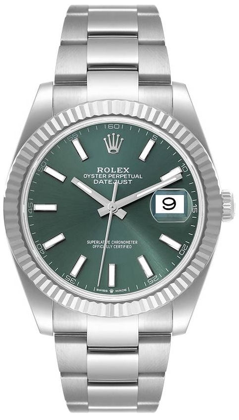 Rolex Herrklocka 126334-0027 Datejust 41 Grön/Stål Ø41 mm - Rolex