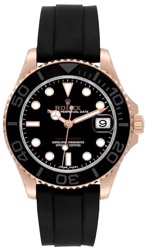 Rolex Damklocka 268655-0002 Yacht-Master 37 Svart/Gummi &Oslash;37 mm