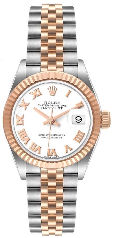 Rolex Damklocka 279171-0021 Lady-Datejust 28 Vit/18 karat roséguld - Rolex