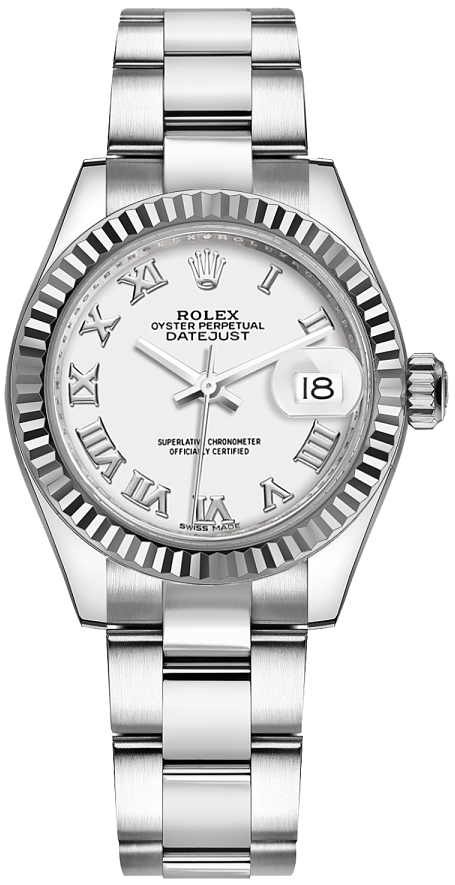 Rolex Damklocka 279174-0020 Lady-Datejust 28 Vit/Stål Ø28 mm - Rolex