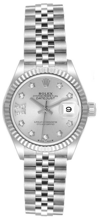 Rolex Damklocka 279174-0021 Lady-Datejust 28 Silverfärgad/Stål Ø28 - Rolex