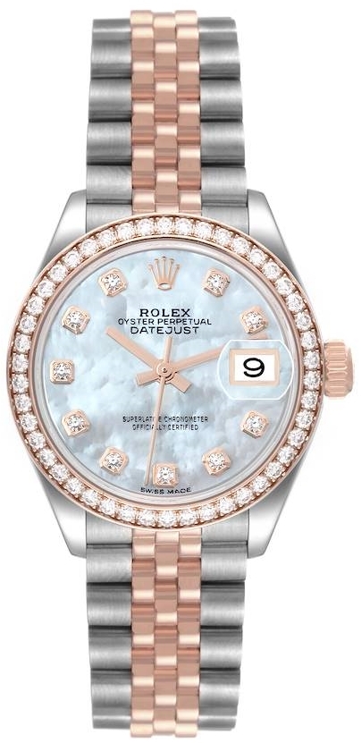 Rolex Damklocka 279381RBR-0013 Lady-Datejust 28 Vit/18 karat