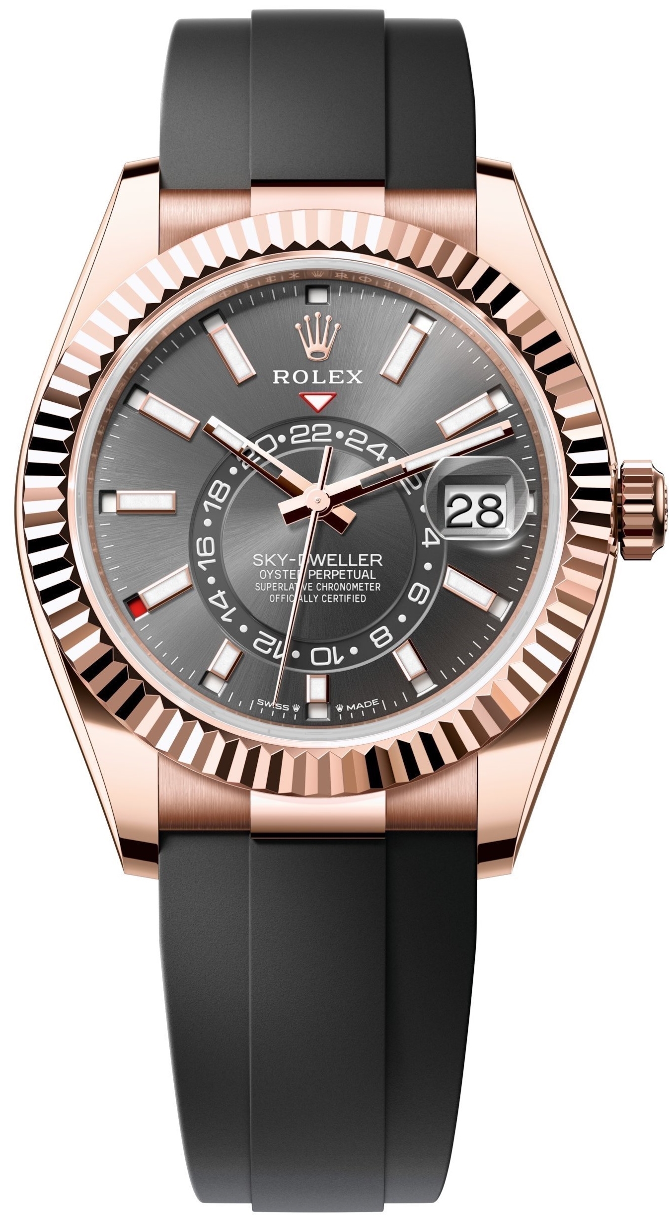 Rolex Herrklocka 336235-0004 Sky-Dweller Grå/Gummi Ø42 mm - Rolex