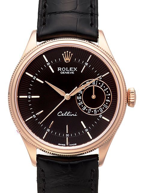 Rolex Cellini Date Herrklocka 50515-0011 Svart/Läder Ø39 mm