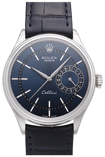 Rolex Cellini Date Herrklocka 50519-0011 Blå/Läder Ø39 mm