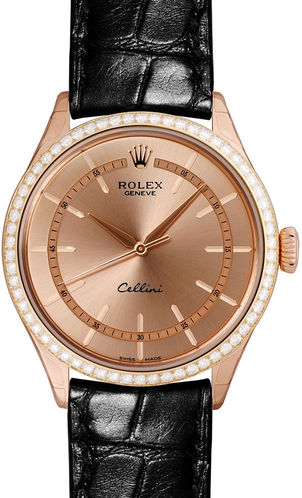 Rolex Cellini Time Herrklocka 50705RBR-0010 Champagnefärgad/Läder Ø39 mm - Rolex