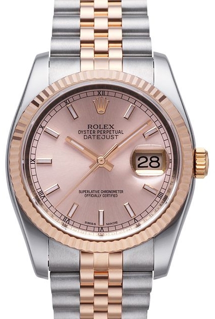Rolex Datejust Gold/Steel Herrklocka 116231-0062 Rosa/18 karat roséguld - Rolex