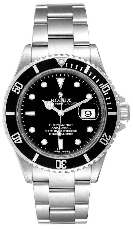 Rolex Herrklocka 16610A Submariner Svart/Stål Ø40 mm
