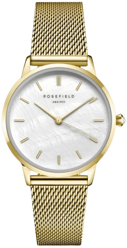 Rosefield Damklocka RMGMG-R06 The Pearl Edit Vit/Gulguldtonat stål