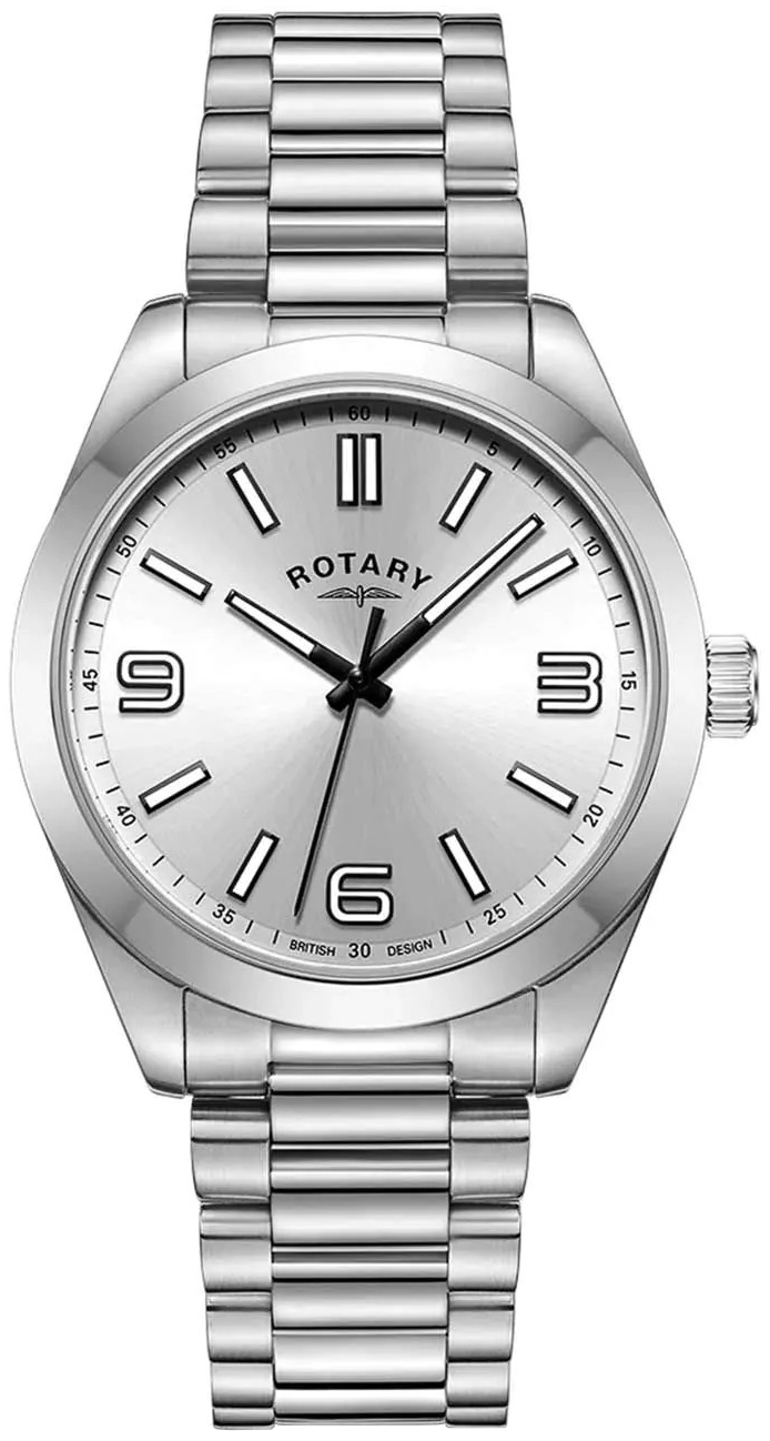Rotary Herrklocka GB05770/62 Heritage Silverfärgad/Stål Ø40 mm - Rotary
