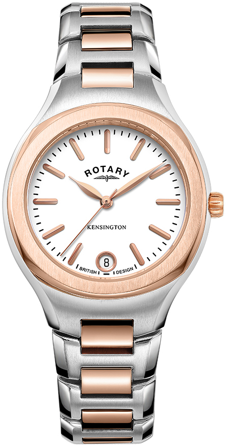 Rotary Damklocka LB05106/02 Kensington Vit/Roséguldstonat stål Ø32 - Rotary