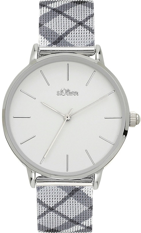 s.Oliver Damklocka SO-4203-MQ S.Oliver Classic Vit/Stål Ø37 mm