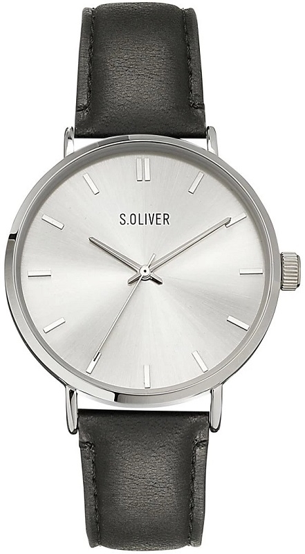 s.Oliver Herrklocka SO-4228-LQ S.Oliver Classic Silverfärgad/Läder - s.Oliver