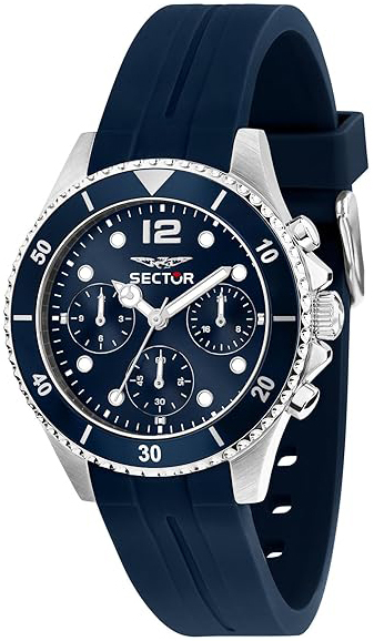 Sector 230 Herrklocka R3251161052 Bl&aring;/Gummi &Oslash;39 mm