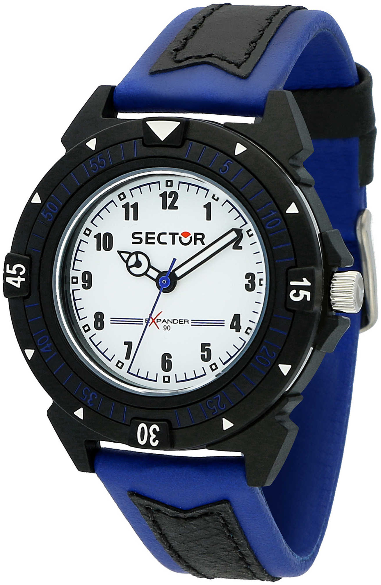 Sector Herrklocka R3251197061 Expander 90 Vit/Läder Ø40 mm - Sector