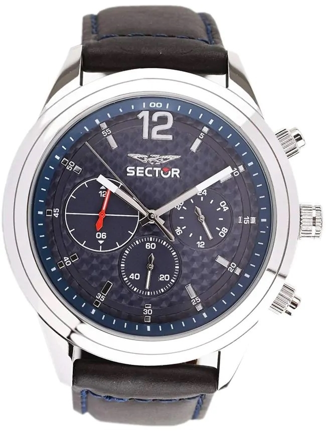 Sector 670 Herrklocka R3251540002 Blå/Läder Ø45 mm - Sector