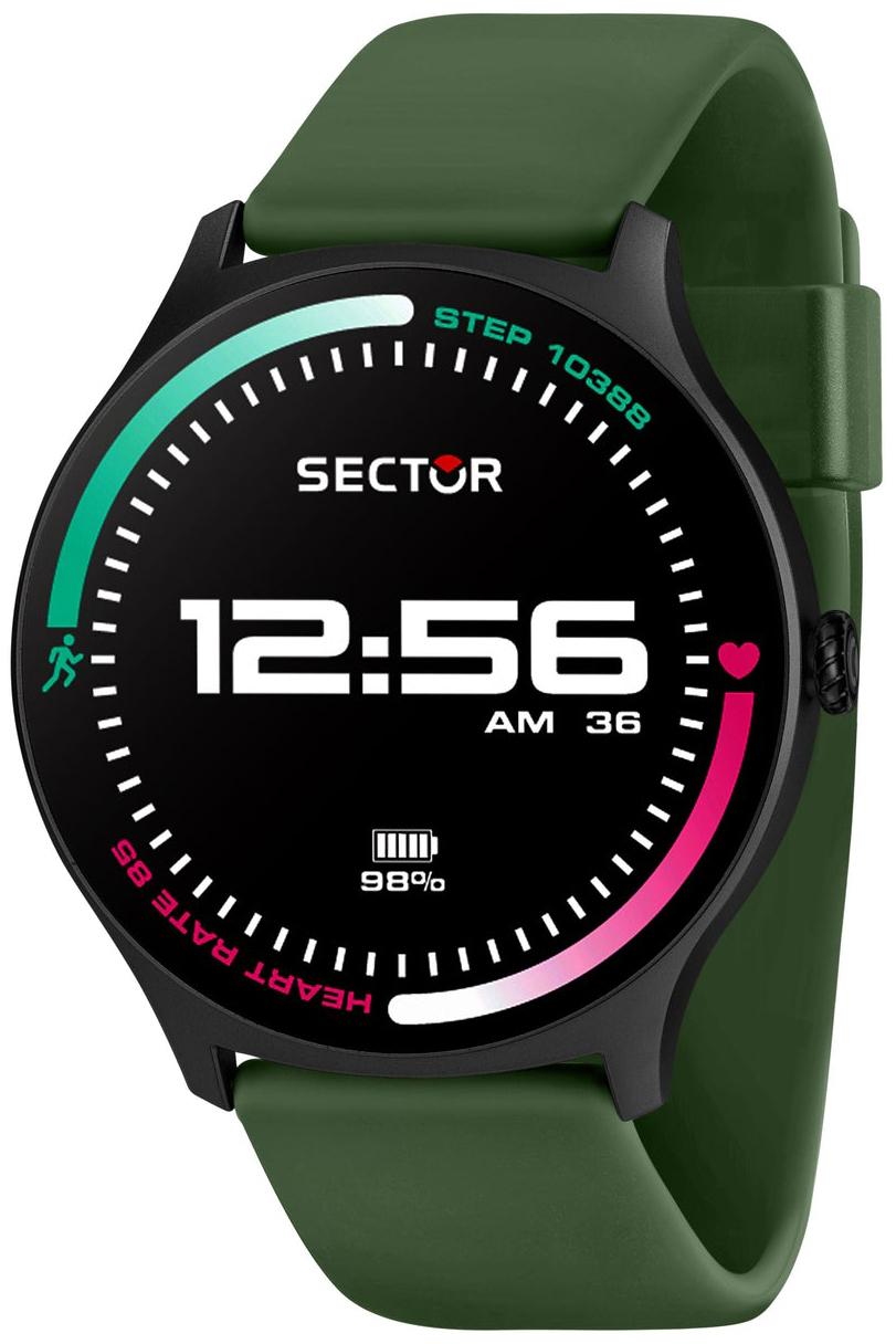 Sector Herrklocka R3251551003 S-06 LCD/Gummi &Oslash;45 mm