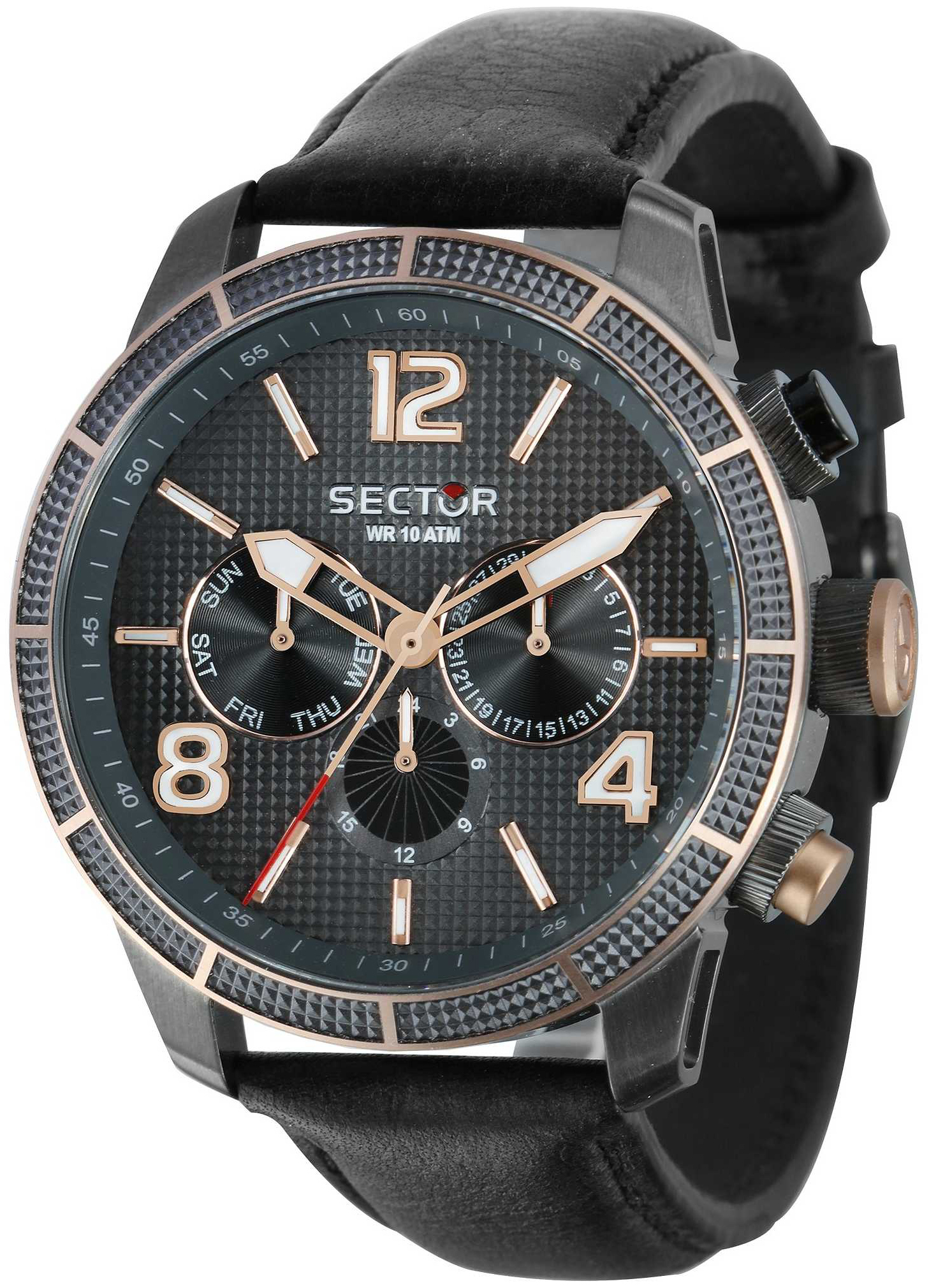 Sector Herrklocka R3251575013 Grå/Läder Ø45 mm - Sector