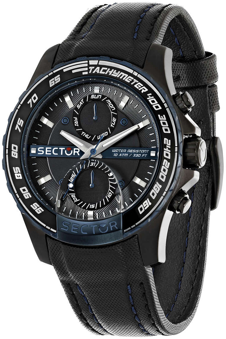 Sector Herrklocka R3251577003 Svart/Läder Ø45 mm - Sector