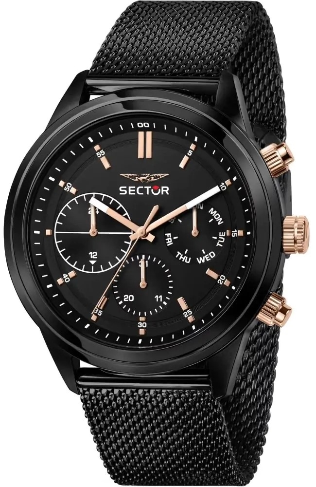 Sector 670 Herrklocka R3253540002 Svart/St&aring;l &Oslash;45 mm