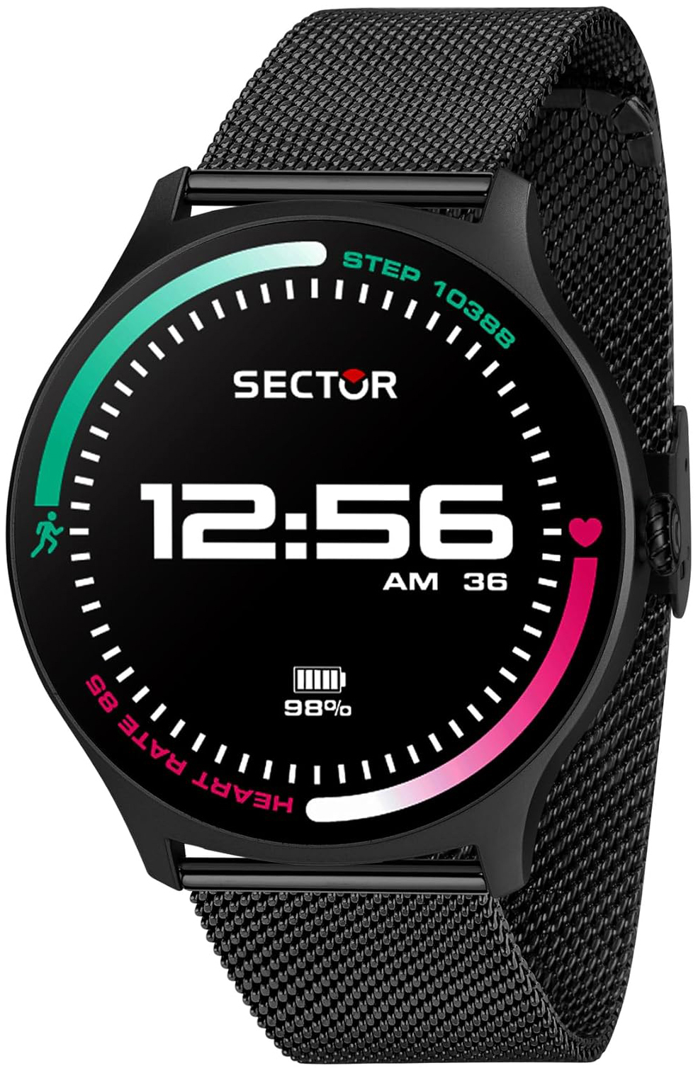 Sector Herrklocka R3253551001 S-06 LCD/St&aring;l &Oslash;51 mm