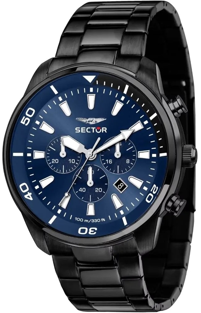 Sector Herrklocka R3273602016 Oversize Blå/Stål Ø48 mm - Sector