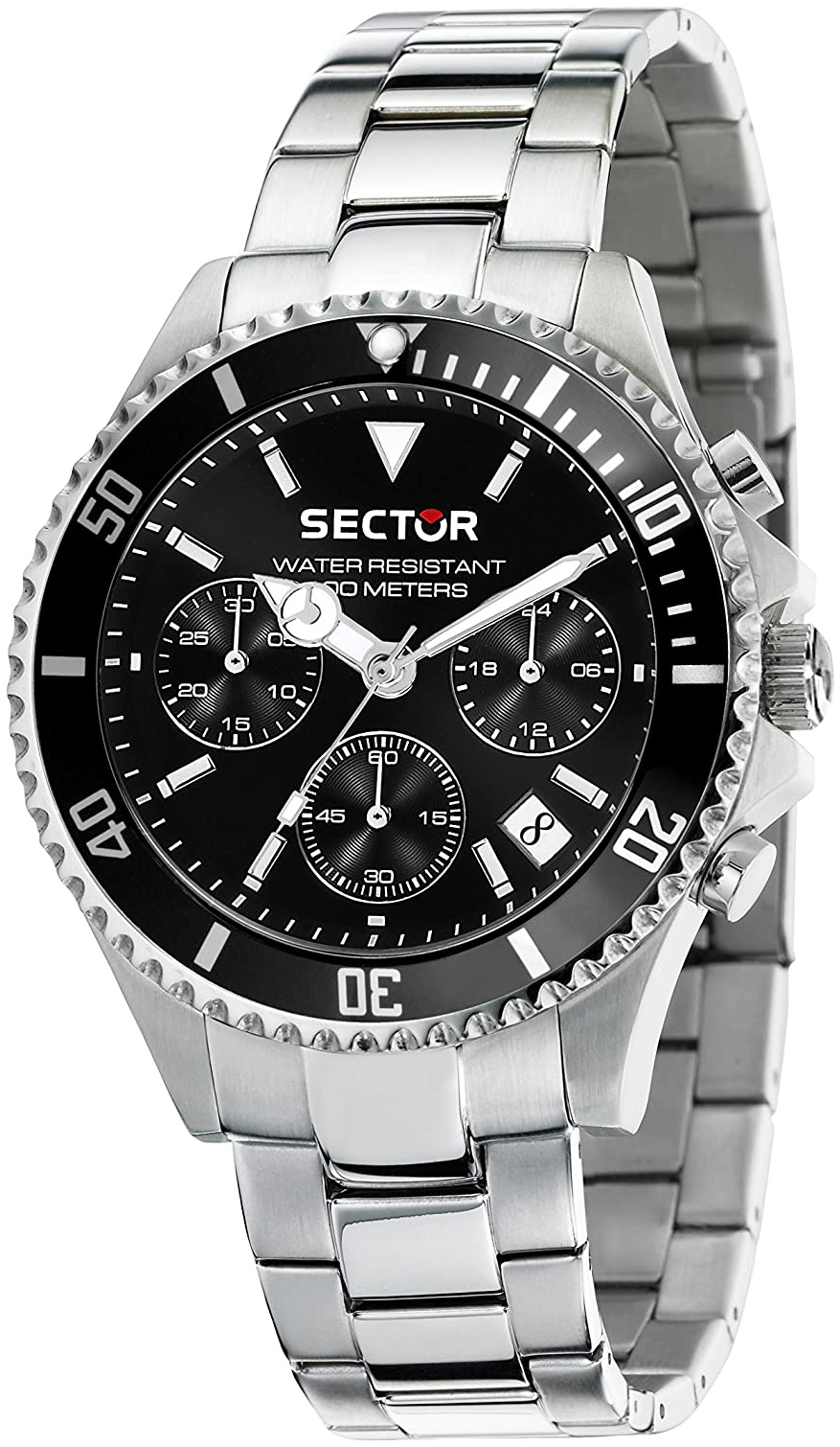 Sector Herrklocka R3273661009 Svart/Stål Ø43 mm - Sector