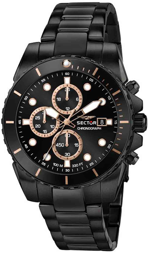 Sector 450 Herrklocka R3273776005 Svart/St&aring;l &Oslash;43 mm