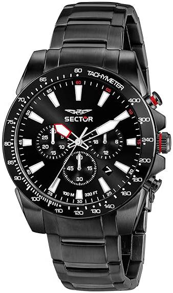 Sector 450 Herrklocka R3273776006 Svart/St&aring;l &Oslash;43 mm