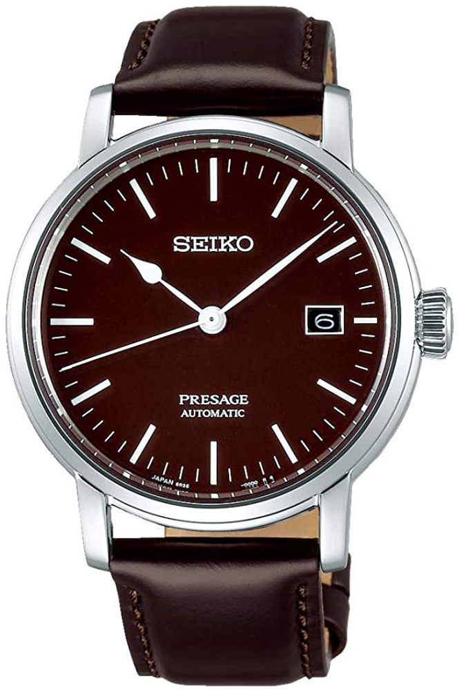 Seiko Herrklocka SPB115J1 Presage Brun/Läder Ø39.9 mm - Seiko