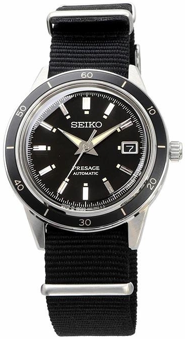 Seiko Herrklocka SRPG09J1 Presage Svart/Textil Ø40.8 mm - Seiko