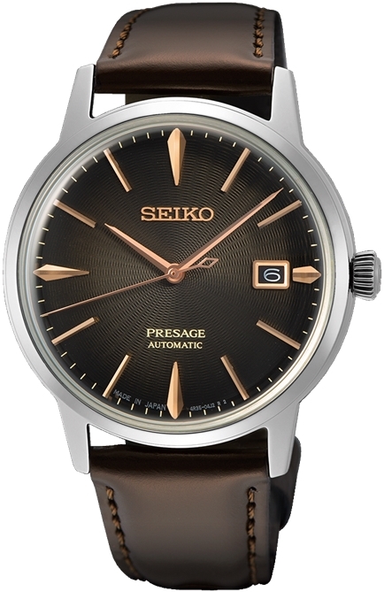 Seiko Herrklocka SRPJ17J1 Presage Brun/Läder Ø39.5 mm - Seiko
