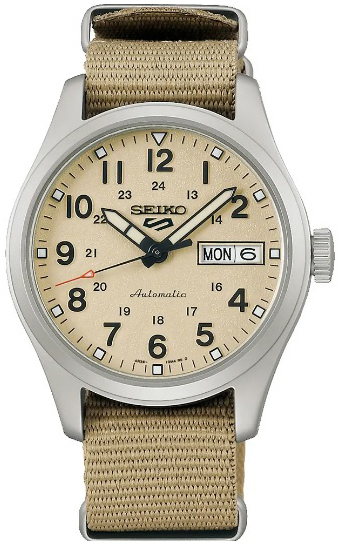 Seiko 5 Sports Damklocka SRPJ83K1 Beige/Textil &Oslash;36 mm