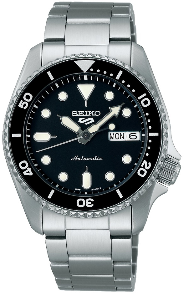 Seiko 5 Sports SRPK29K1 Svart/Stål Ø38 mm - Seiko