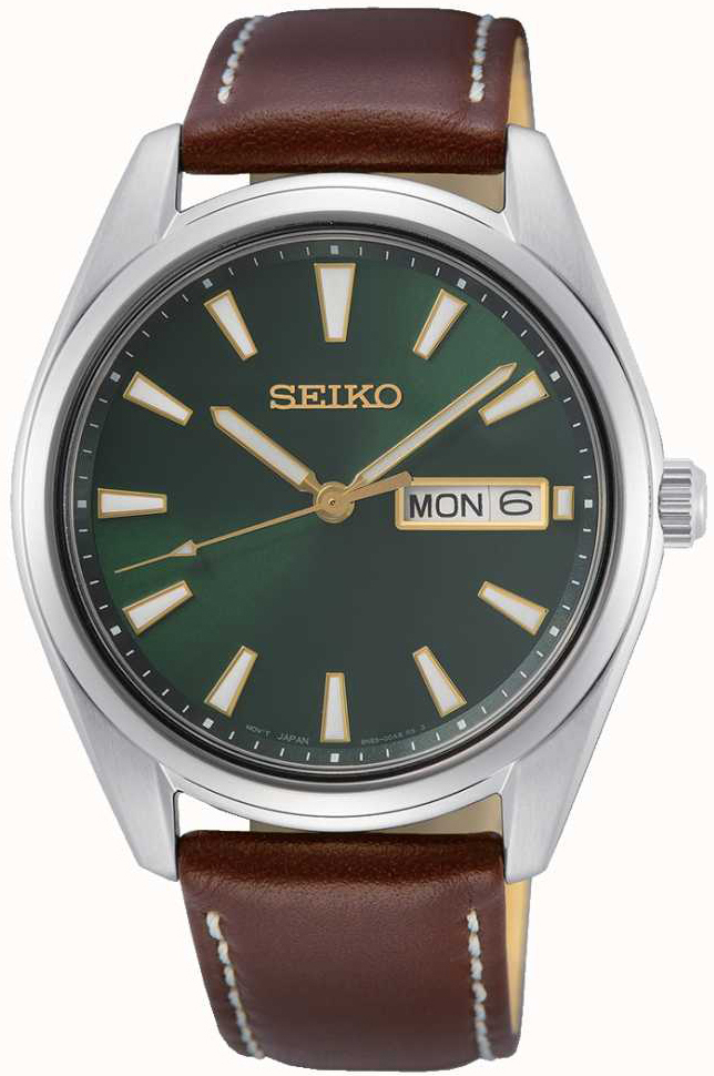 Seiko Herrklocka SUR449P1 Neo Classic Grön/Läder Ø40.2 mm - Seiko