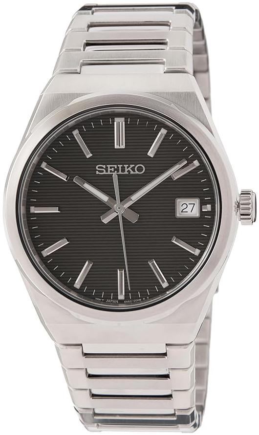 Seiko Herrklocka SUR557P1 Dress Svart/Stål Ø38.9 mm - Seiko