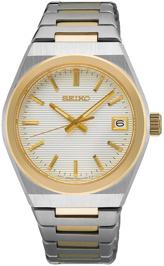 Seiko Damklocka SUR578P1 Sport Vit/Gulguldtonat stål Ø34 mm - Seiko
