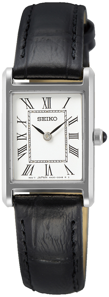Seiko Damklocka SWR053P1 Essentials Vit/Läder 28.4x18.9 mm - Seiko
