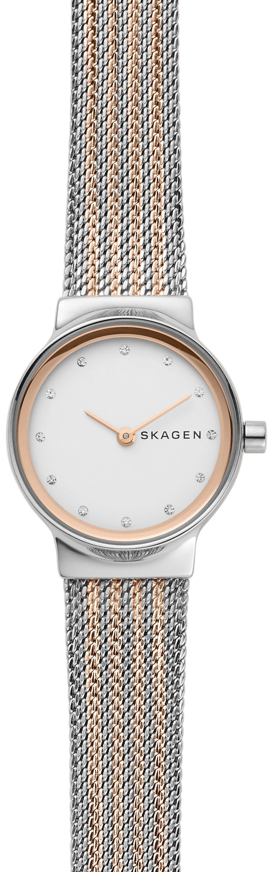 Skagen Damklocka SKW2699 Freja Vit/Roséguldstonat stål Ø26 mm - Skagen