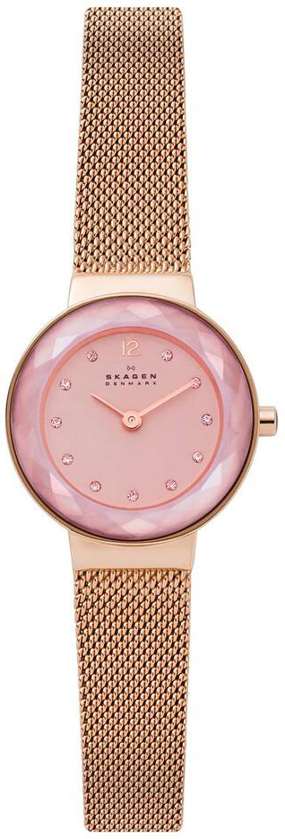 Skagen Damklocka SKW2768 Leonora Rosa/Ros&eacute;guldstonat st&aring;l &Oslash;25 mm