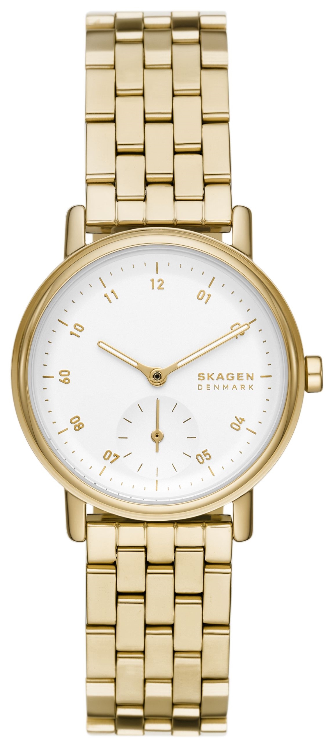 Skagen Damklocka SKW3102 Kuppel Lille Vit/Guldtonat stål Ø32 mm - Skagen