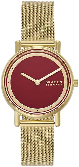 Skagen Damklocka SKW3117 Signatur Lille Röd/Gulguldtonat stål Ø30 - Skagen