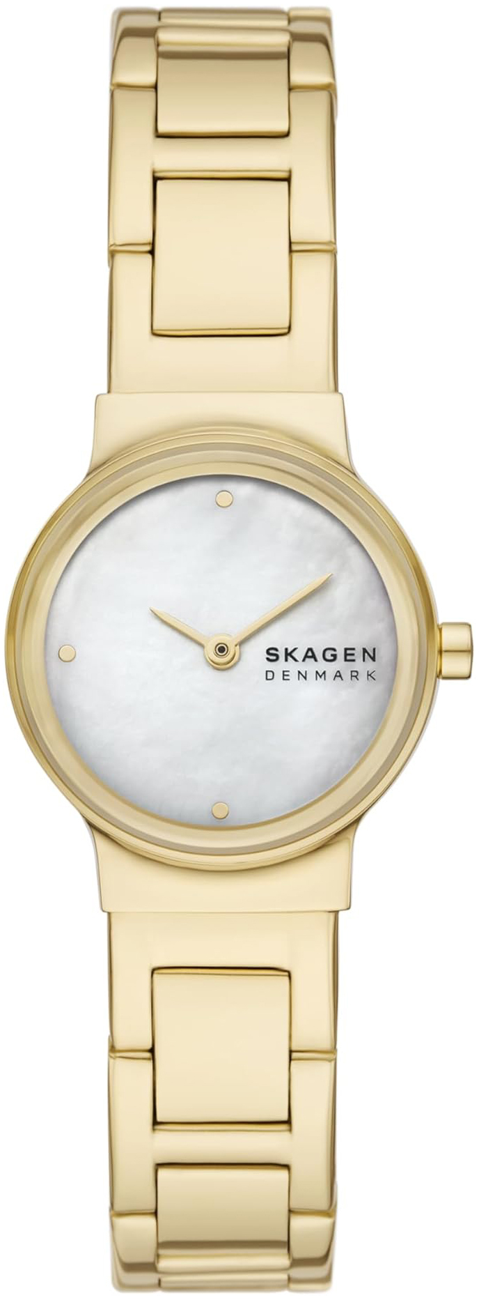 Skagen Damklocka SKW3167 Freja Lille Vit/Gulguldtonat stål Ø26 mm - Skagen